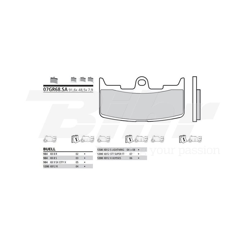 BUELL XB12 R 1200 (04-16) DELANTERAS BREMBO BUELL XB12 R 1200 (04-16) DELANTERAS BREMBO